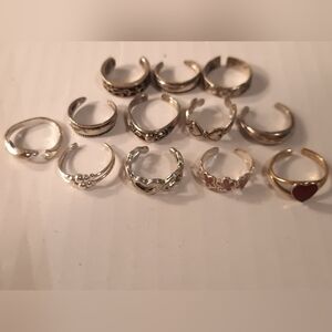 Variety silver Plated Toe Rings